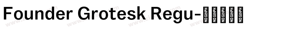 Founder Grotesk Regu字体转换
